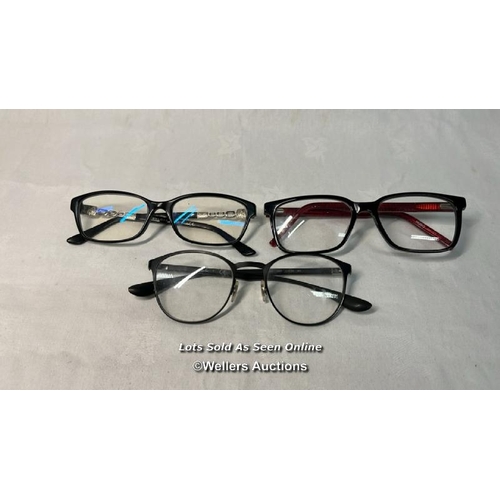 9631 - PRESCRIPTION GLASSES X3 INCL. BULGARI 4061-B, HUGO BOSS, RAY BAN RB 6355