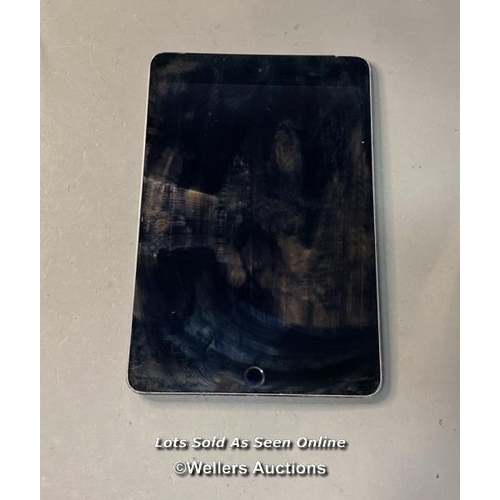 9820 - IPAD MINI 4 / A1550 / SPACE GRAY/16GB / IMEI-359277060586246 (I-CLOUD LOCKED)