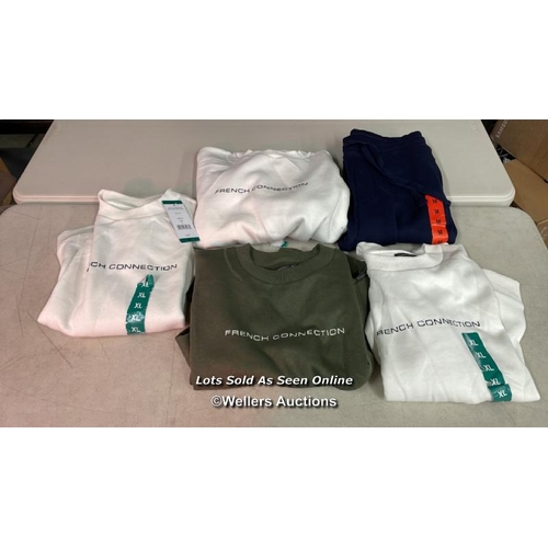 2072 - 4 X LADIES NEW FRENCH CONNECTION CREW NECK JUMPERS AND 1 X LADIES NEW FRENCH CONNECTION JOGGERS / MI... 