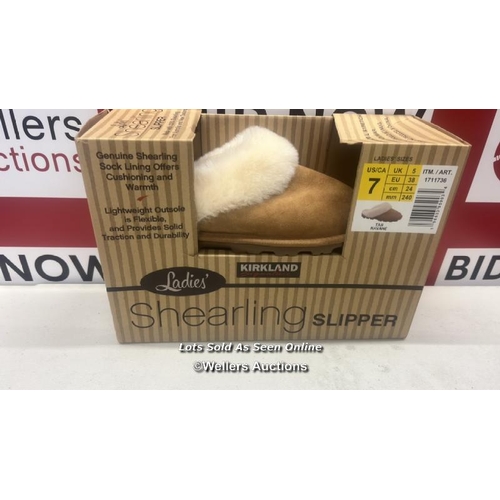 2115 - LADIES NEW KIRKLAND SIGNATURE SHEARLING SLIPPERS / UK 5 / A19