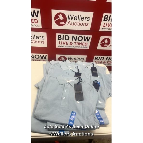 2147 - 8X CHILDRENS NEW JACK WILLS ALDGROVE POLO SHIRTS / 9-10 / C20