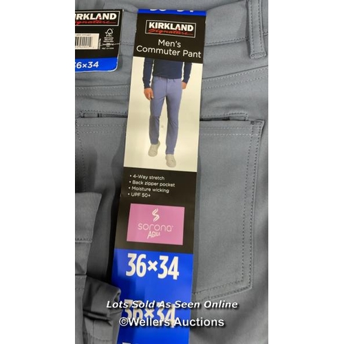 2174 - 5X GENTS NEW KIRKLAND SIGNATURE COMMUTER PANTS / 36*34 / B18