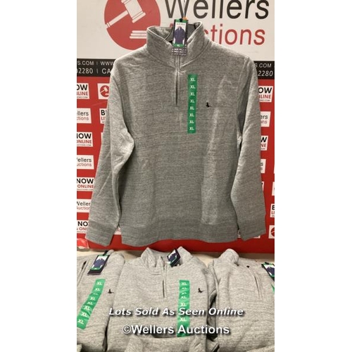 2189 - 7X GENTS NEW JACK WILLS BARCHESTER QUARTER ZIP SWEATSHIRTS / X-LARGE / RRP: 40 EACH / B12