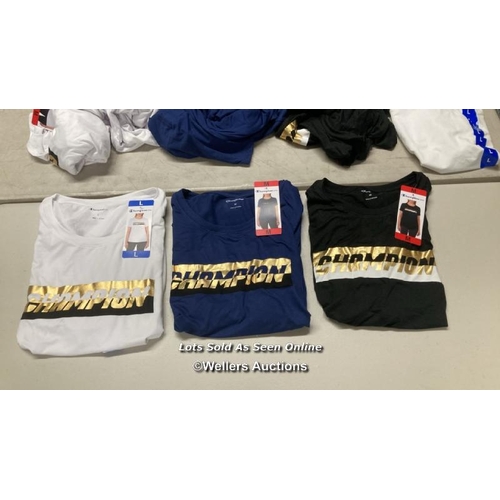 2196 - 20X LADIES NEW CHAMPION T-SHIRTS / MIXED SIZES / B21