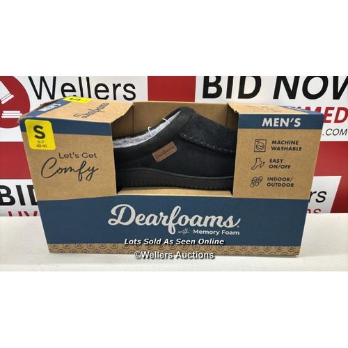 2286 - GENTS NEW DEARFOAM SLIPPERS / UK 6-7 / E32