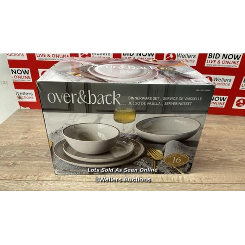 3017 - OVER & BACK STONEWARE DINNERWARE SET / NEW / OPEN BOX / A10