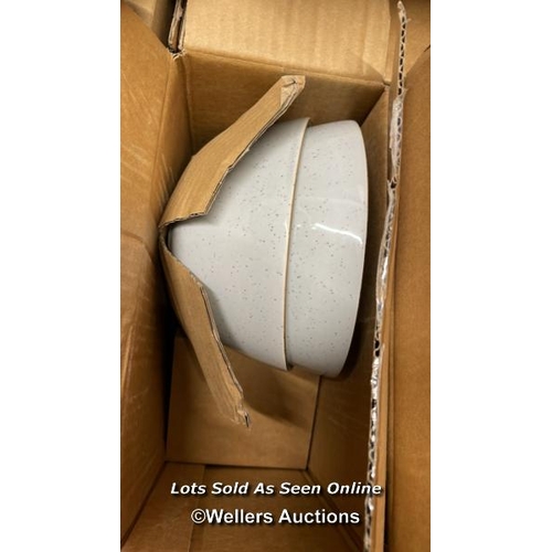 3017 - OVER & BACK STONEWARE DINNERWARE SET / NEW / OPEN BOX / A10