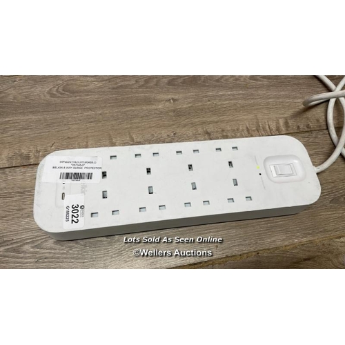 3022 - BELKIN 8-WAY SURGE  PROTECTOR  / A13