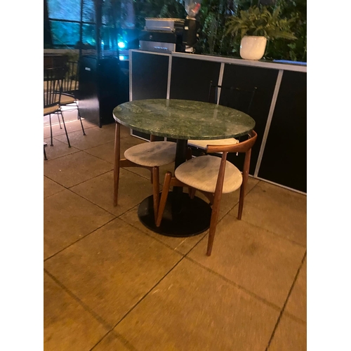 20 - x4 Wooden Chairs with cream seat / / All lots are located in Swiss Cottage, London, NW3 5JB,  public... 