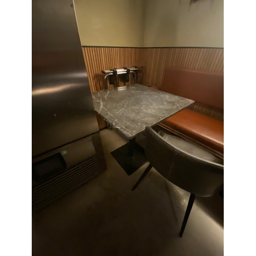 25 - x4 Marble tables, 770mm (h) x 705mm square / / All lots are located in Swiss Cottage, London, NW3 5J... 