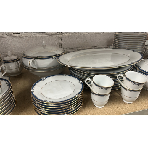 46 - Noritake 67 piece P576 dinner service for eight place settings with a John Stevenson eight place set... 