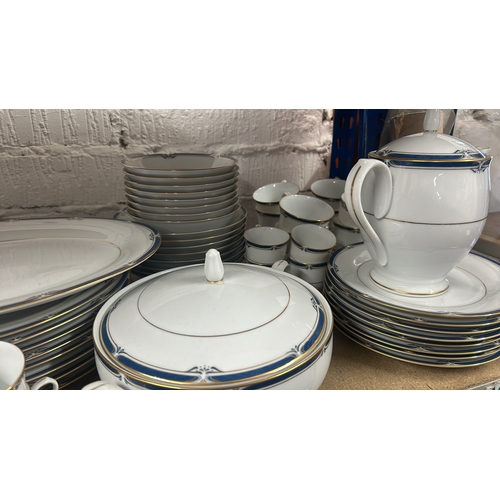 46 - Noritake 67 piece P576 dinner service for eight place settings with a John Stevenson eight place set... 