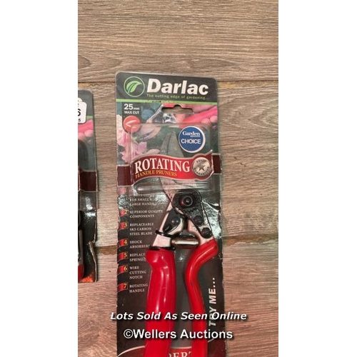 126 - 2X DARLAC ROTATING HANDLE PRUNERS / NEW / F37