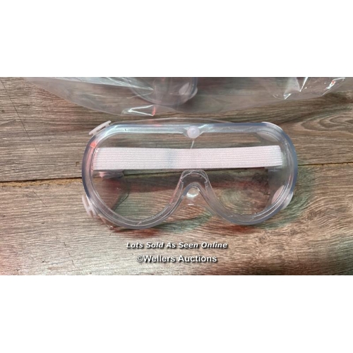 127 - 8X SAFETY GOGGLES / NEW / F37