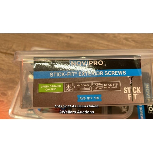 13 - 3X NOVIPRO STICK-FIT EXTERIOR SCREWS / NEW / F29