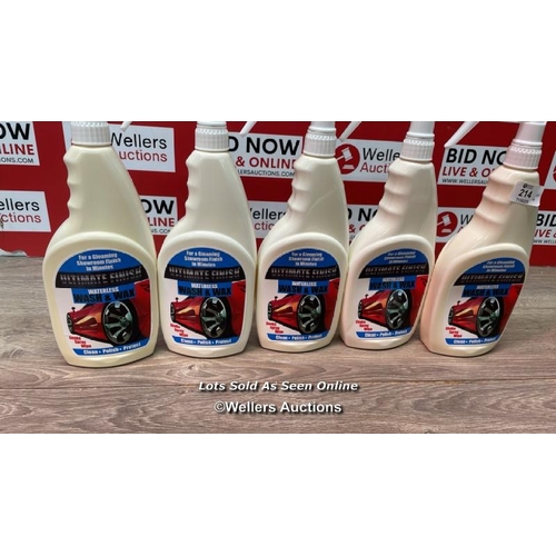 214 - 5X ULTIMATE FINISH WATERLESS WASH AND WAX 750ML / D28