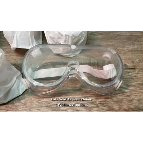 96 - 5X SAFETY GOGGLES / NEW / F32