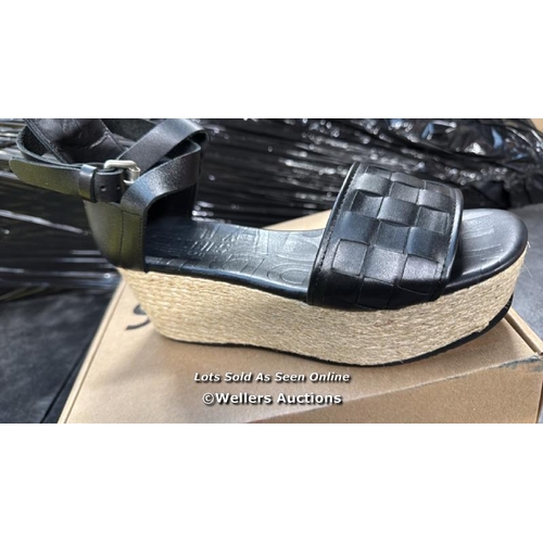 7551 - SHABBIES AMSTERDAM WOMEN'S SHS0842 SANDAL, BLACK, 4 UK / APPEARS NEW / SEE IMAGES  / H42