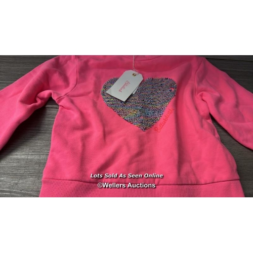 8014 - BILLIEBLUSH SEQUIN HEART RUFFLE SIDE SWEATSHIRT / NEW WITH TAGS / 6 YRS /  RRP: 49.95 / G83