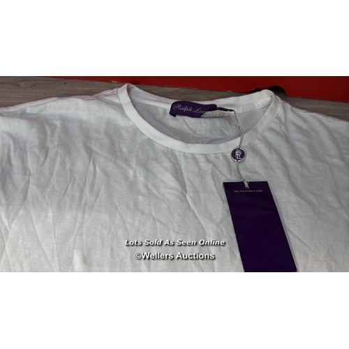 8024 - RALPH LAUREN PURPLE LABEL COTTON/  WHTE / M / NEW WITH TAGS / RRP: 69.95 / G83