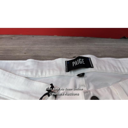 8038 - PAIGE SHORT SOLID WHITE ICECAP SHORTS / UK 29 / NEW WITH TAGS / RRP: 200 / G83