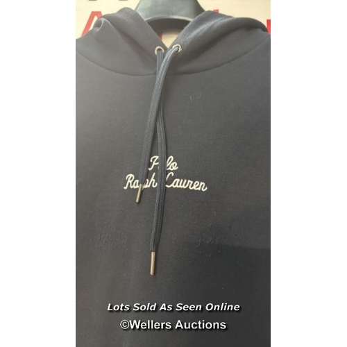 8062 - POLO RALPH LAUREN MINI LOGO DOUBLE KNIT HOODY / M / PRE-OWNED / G84