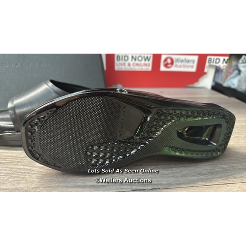 8066 - 1017 ALYX 9SM SLIDE MONO / MTY0001 / BLACK/GREEN / NEW / ODD SIZES - 41 & 43 / RRP: 470 / G84