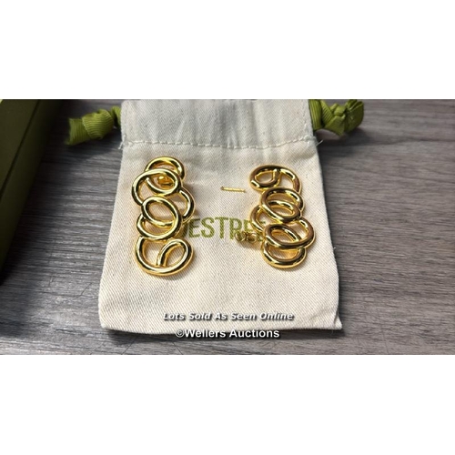 8073 - DESTREE SONIA ICON LONG EARRINGS / GOLD / RRP: 335 / ONE IS DAMAGED - SEE IMAGES / G84