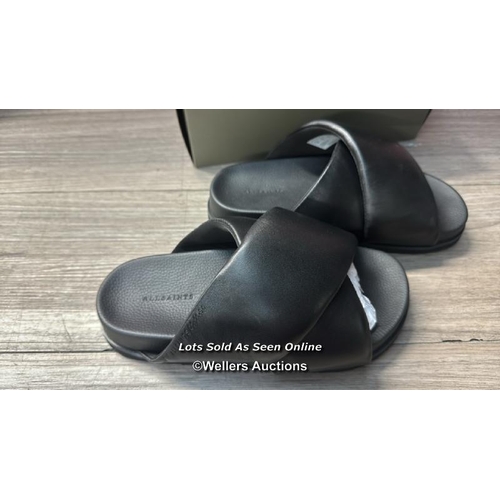 8074 - ALLSAINTS SAKI SANDAL / 4 / BLACK / NEW / RRP: 139 / G84