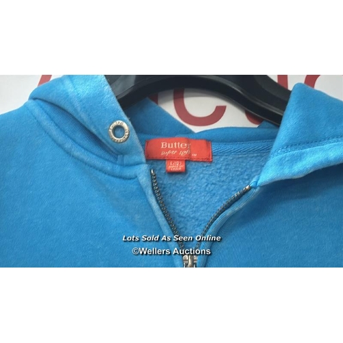 8085 - BUTTER SUPERSOFT KIDS  ICE CREAM HOODIE / L / BRIGHT BLUE / NEW WITH TAGS / RRP: 59.95 / G84