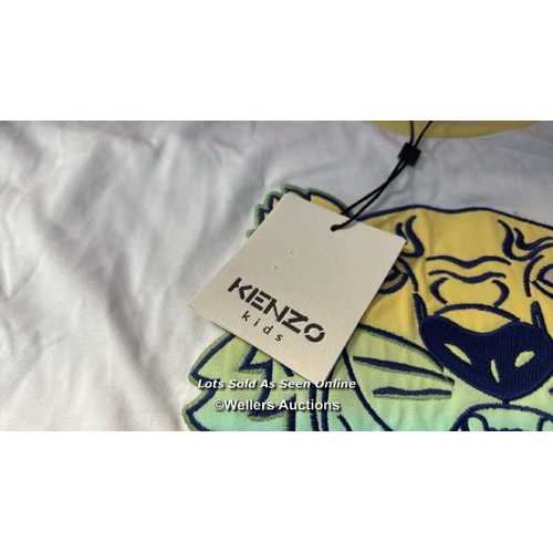 8087 - KENZO KIDS OMBRE TIGER LOGO  T-SHIRT / 12 / NEW WITH TAGS / RRP: 74.95 / MINOR MARKS / G85