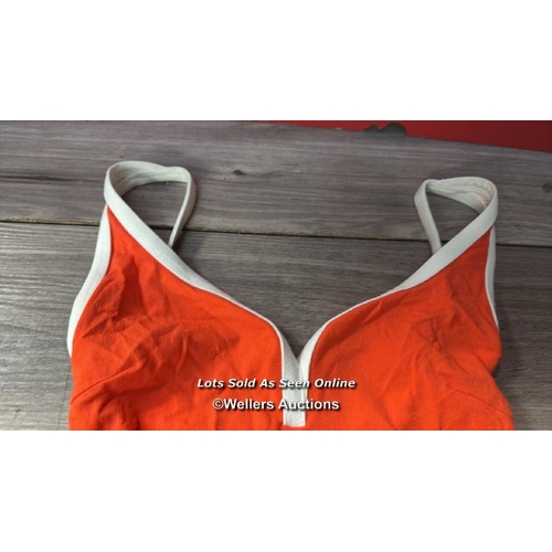 8091 - LISA MARIE FERNANDEZ MARIA MAILLOT / S / TOMATO CREPE / NEW WITH TAGS / RRP: 485 / G85