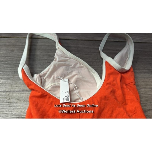 8091 - LISA MARIE FERNANDEZ MARIA MAILLOT / S / TOMATO CREPE / NEW WITH TAGS / RRP: 485 / G85