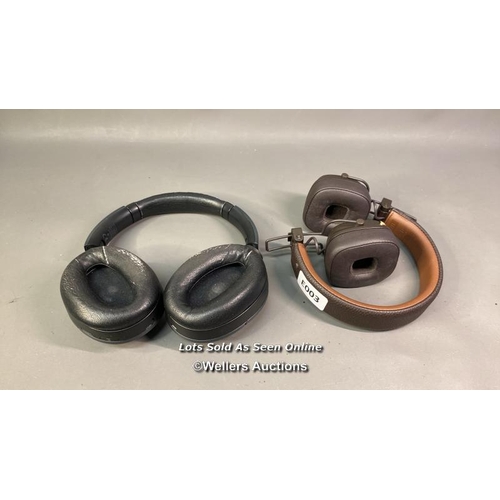 9525 - X2 HEADPHONES INC.MARSHALL MAJOR IV WIRELLES HEADPHONES, SONY WH-1000XM2 / ADD