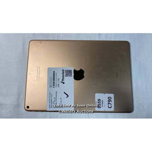 9559 - APPLE IPAD AIR (3R GEN)/ A2152/ 256GB/ GOLD/ I-CLOUD UNLOCKED/ IMEI: F9FYD4QPLMPN