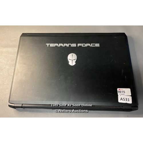 9615 - TERRANS FORCE LAPTOP INTEL CORE I7-7700HQ @2.8GHZ/ 8GB RAM/128GB+1TB HD/ WINDOW 10