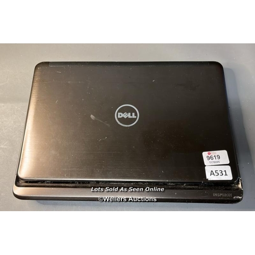 9619 - DELL LAPTOP 4GB RAM/ FAULTY/ NOT POWER ON/ HD REMOVED