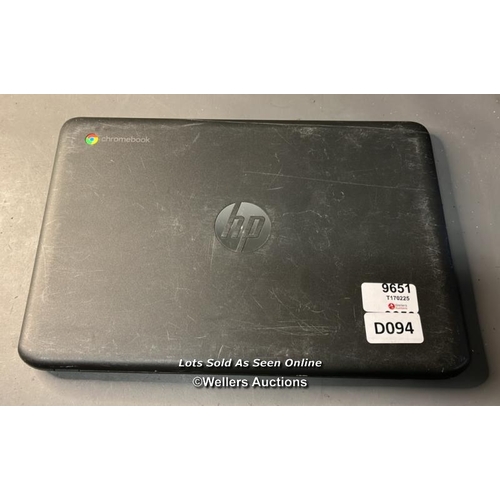 9651 - HP CHROMEBOOK MODEL-TA-NB000NA/ SN: 5CD048HQL2