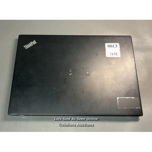 9671 - LENOVO THINKPAD L18U6PD2/ HD REMOVED/  WON'T POWER ON