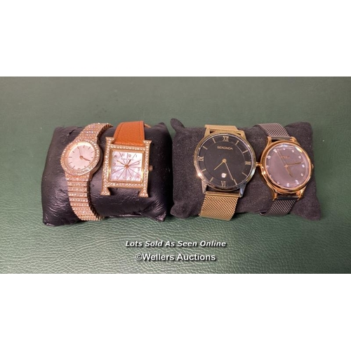 9719 - WATCH X4 INC. FOSSIL, SEKONDA, PABLO RAEZ -ONE STRAP MISSING, BIJOU BRIGITTE