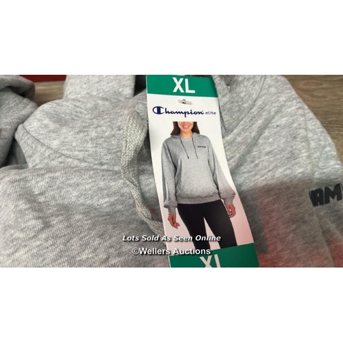 28 - X4 LADIES NEW CHAMPION HOODIE - GREY - XLARGE - SEE IMAGES / E8 [228257]