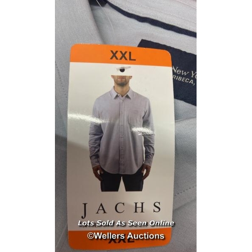 3 - X12 NEW MENS JACHS NEW YORK SHIRTS - KHAKI - XXL / E2 [228257]