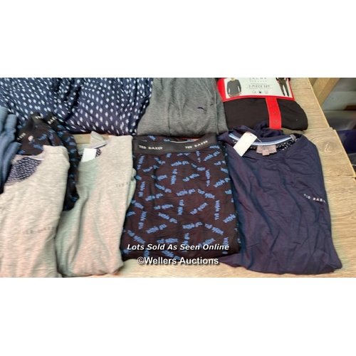 56 - SELECTION OF MIXED MENS SLEEP WEAR INCL. TED BAKER AND JACHS NW YORK - MIXED SIZES - SEE IMAGES / E1... 