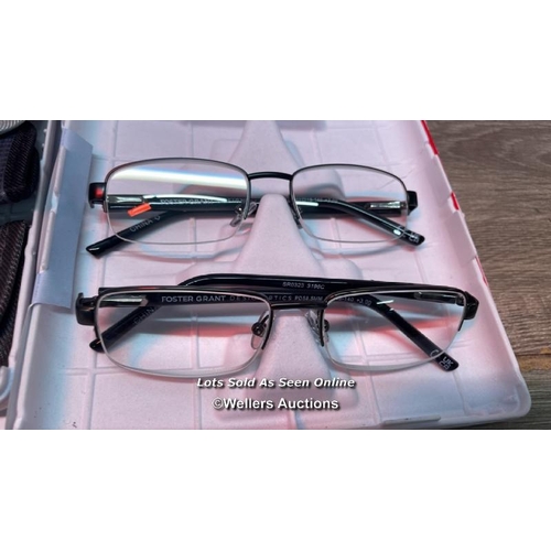 2069 - FOSTER GRANT FGX MENS METAL 3078 +3.00 GLASSES / C27