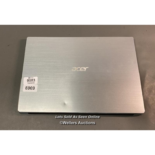 9583 - ACER LAPTOP SWIFT SF314-54/ 8GB RAM/ I5-8250U@1.60GHZ/ 256GB HD/ WINDOW 10