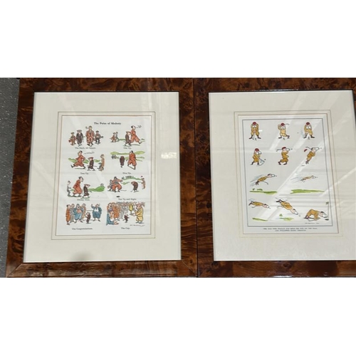 21 - X7 humourous sporting cartoons in mathcing frames / Frame size: 35cm x 40cm / Container number:BM001... 