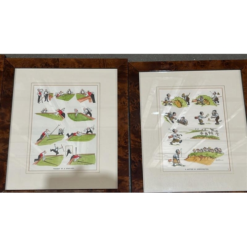 21 - X7 humourous sporting cartoons in mathcing frames / Frame size: 35cm x 40cm / Container number:BM001... 