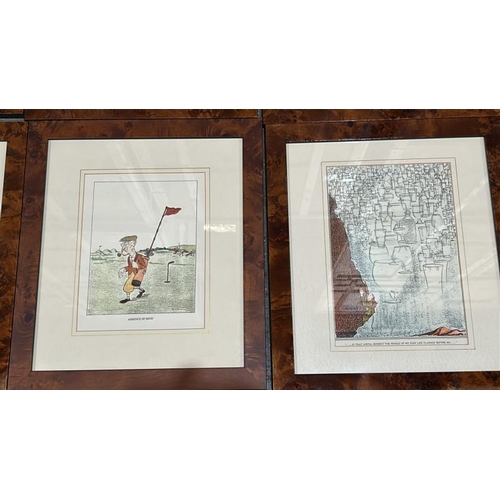 21 - X7 humourous sporting cartoons in mathcing frames / Frame size: 35cm x 40cm / Container number:BM001... 