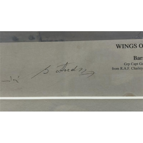 25 - Barry Weekley 'Wings Over Chailey' limited edition print with various pilot signatures / 54cm x 47cm... 