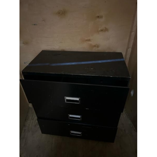 30 - X2 large metal filing cabinets / Each measures 94cm h x 91cm w x 47cm d / Container number:BM000098